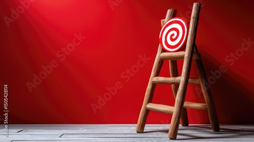 Ladder target success concept
