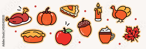 Explore the rich variety of Thanksgiving Harvest Symbols and Icons useful for Seasonal Celebrations