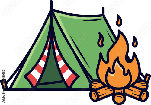 vector illustration of a tent