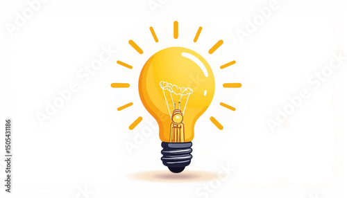 Innovative light bulb symbolizing guidance and creativity, modern design