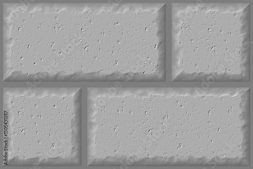 Fototapeta Naklejka Na Ścianę i Meble -  3d mould ceramic tiles art. Digital home decorative art wall tiles design background. Dark gray and light gray combination. Embossed tiles. Ceramic Wall tiles 3d Punch Design.