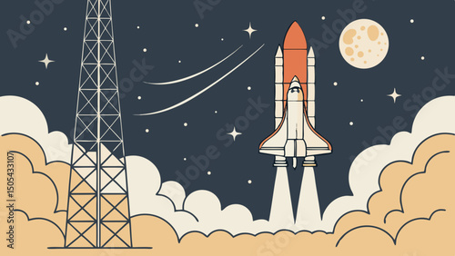 Cosmic Journey Illustration for Posters