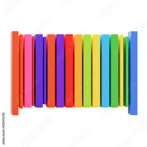 Abstract colorful vertical bars modern design representing brightness and creativity