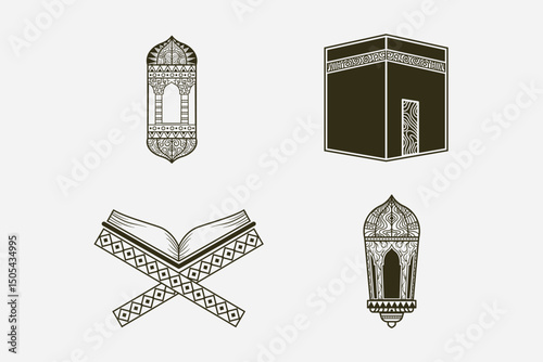 Traditional Islamic Symbols and Religious Elements