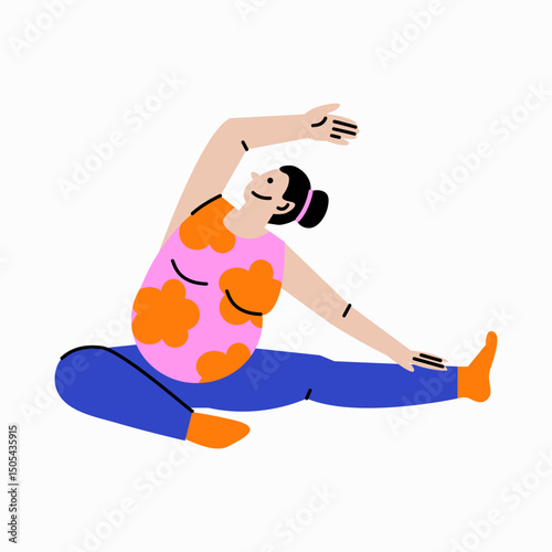 Vector collection with woman who are engaged in different activities for health. Cute illustration of people doing physical exercises. Lifestyle for mental and physical wellness