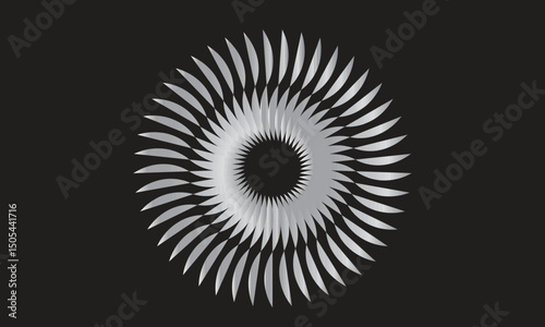 spiral, radial symmetry, abstract background, generative, digital art