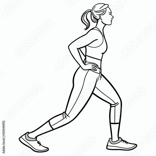Fitness Motivation – Athletic Woman Silhouette Poses