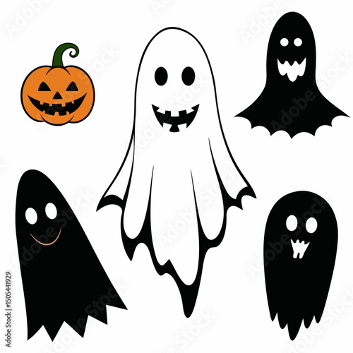halloween ghosts set