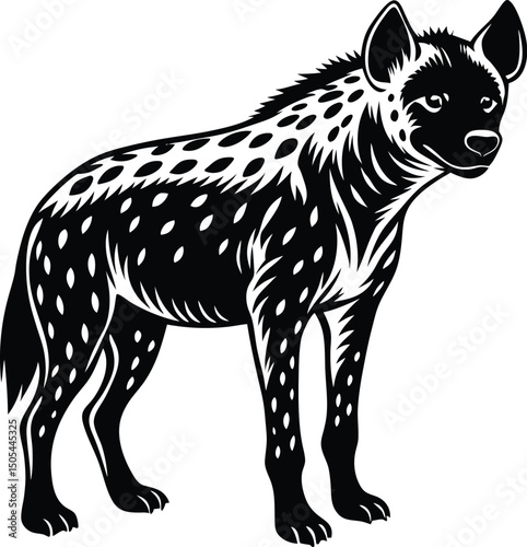 hyena standing alert