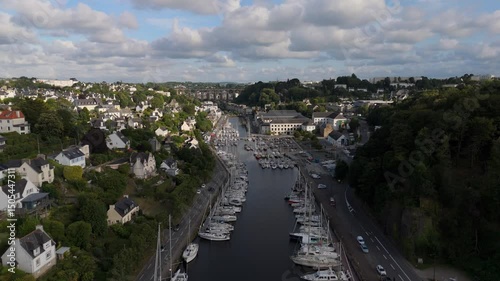 Morlaix city center in Brittany, France