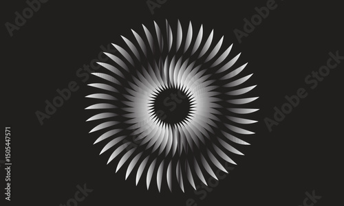 spiral, radial symmetry, abstract background, generative, digital art
