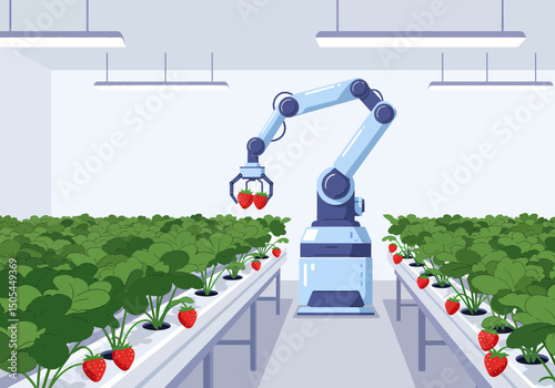 Automated Strawberry Harvesting Precision Robotics in Vertical Farming Greenhouse