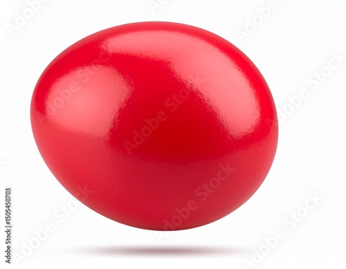 Free Download Painted in red natural easter chicken egg flying isolated on white background.  - GFXLoad