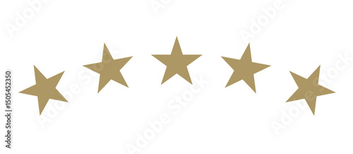 golden five star vector, reward, high end. 5 star gold rating icon. Score ranking and review. feedback and evaluation designs.
