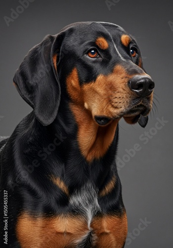black dog portrait photo