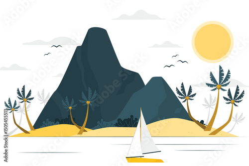 Sand castle  Nature, Pyramids & Landscape Illustration 