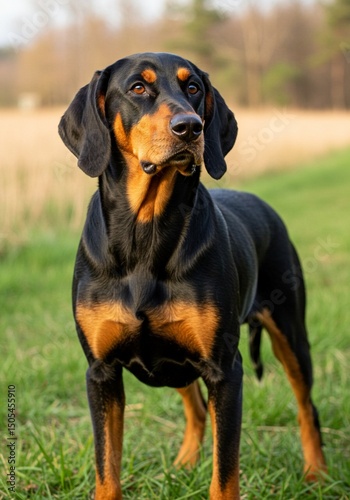 black dog portrait