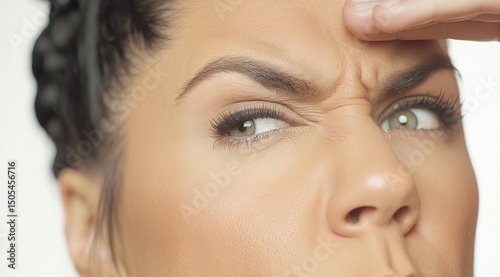Barely Perceptible Wince: A Close-Up of Discomfort and Eye Contact