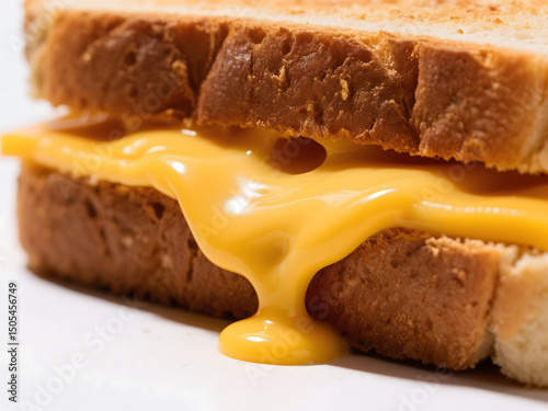 Melty Cheese Pouring from Grilled Toast photo