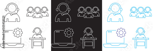 Customer service  web icon. . Help and support vector. Support and service vector. Vector for websites, mobile interfaces, presentations, banner, visual branding etc. Vector illustration. EPS 10