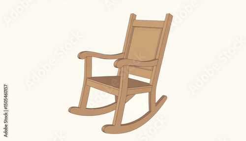 Crafting a wooden rocking chair design, artisanal woodworking
