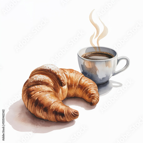 coffee and croissant