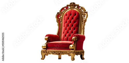 Regal Red Velvet Throne: King Chair Design
Luxurious Golden Royal Seating 