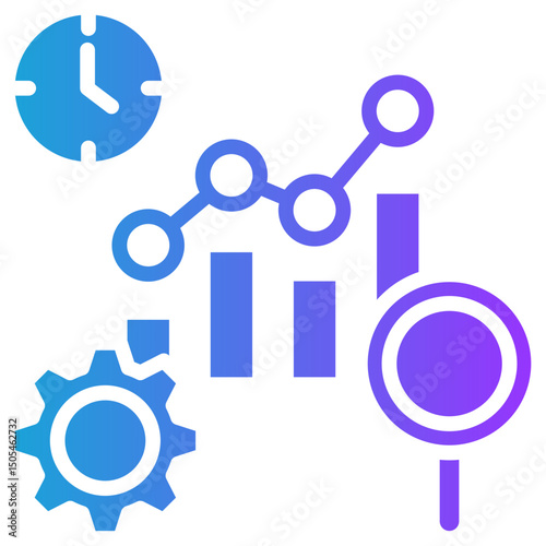 Efficiency Analysis glyph gradient icon