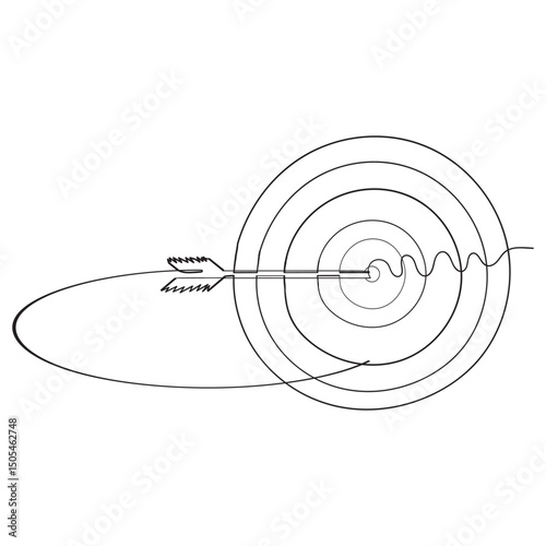 Target icon vector. goal icon vector. target marketing sign and symbol continuous line