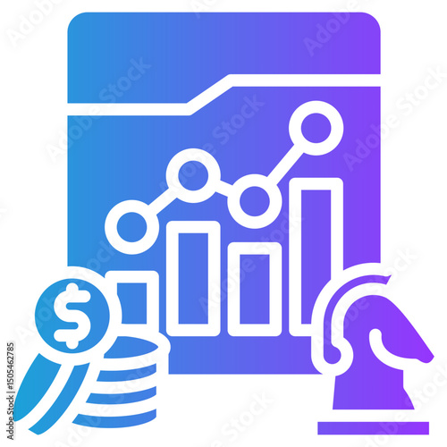 Strategic Evolution glyph gradient icon