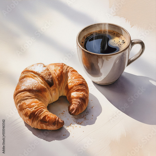 coffee and croissant