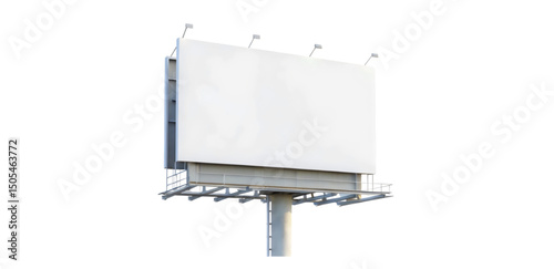 Blank Outdoor Billboard: Advertising Space Mockup
Large White Hoarding for Marketing & Promotion