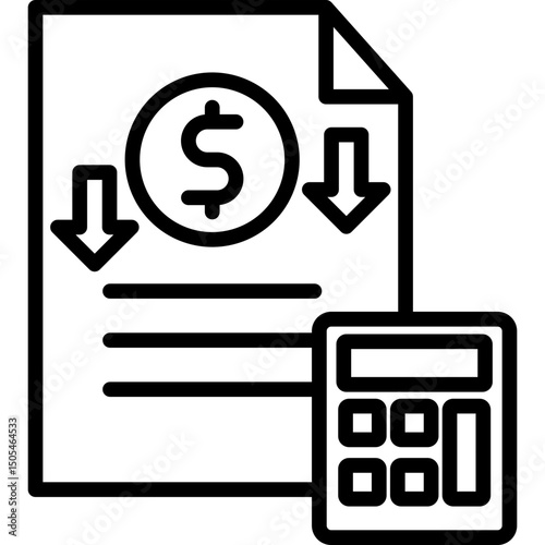 Expense Forecast line icon
