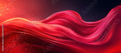 Red Abstract Wave Background
