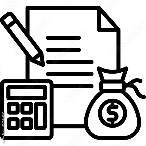 Budgeting Tools line icon