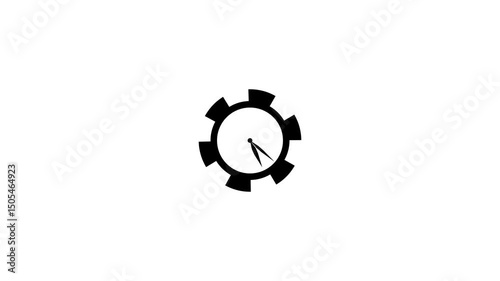 clock isolated animated, 12 hours clock animation