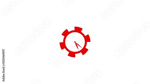 clock isolated animated, 12 hours clock animation