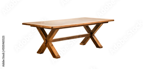Rustic Wooden Table: Cross-Leg Design
Outdoor Furniture for Gatherings and Dining