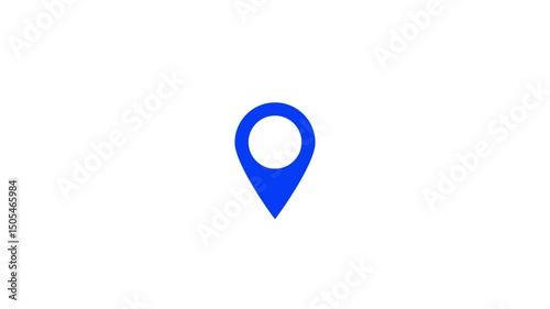 Animated location pin with dollar sign icon on background