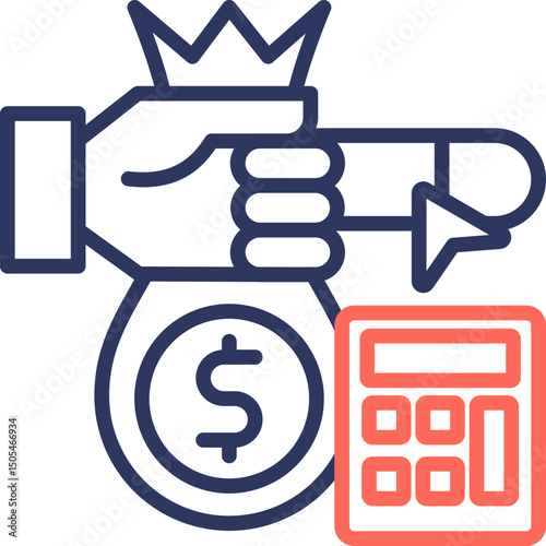 Cost Control line color icon