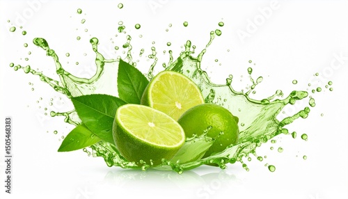 illustration graps juice splash isolated in white background 