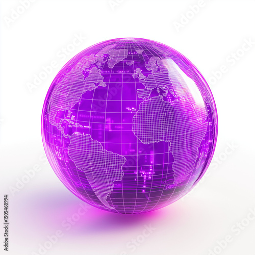  a neon purple sphere 