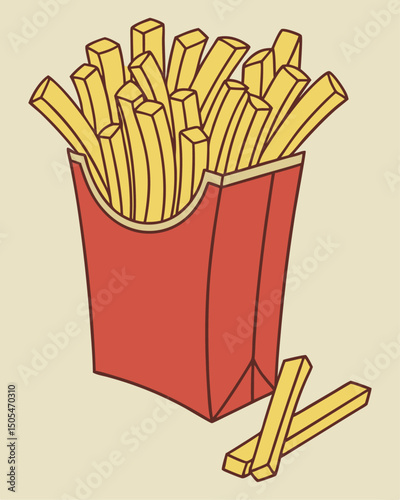 French Fries in a Red Carton 2