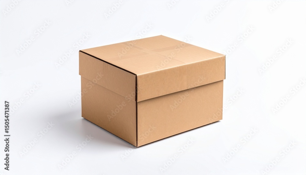 Brown Paper box Cardboard box isolated on white background Brown Paper box Cardboard box isolated on white background