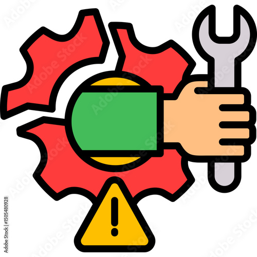 Disruption lineal color icon