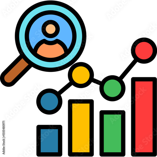 Competitive Analysis lineal color icon