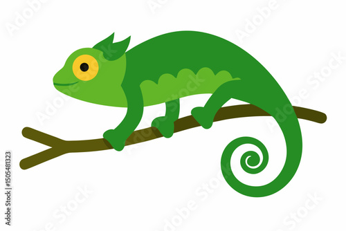 green chameleon cartoon