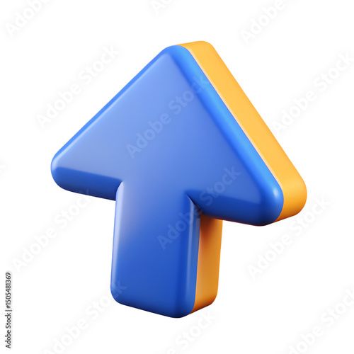 3D Upload Arrow Icon