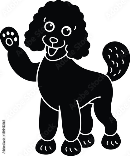 cute poodle vector