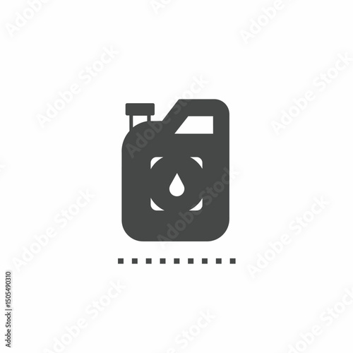Vector icon template. Black and white oil bottle icon design. Stock vector template.